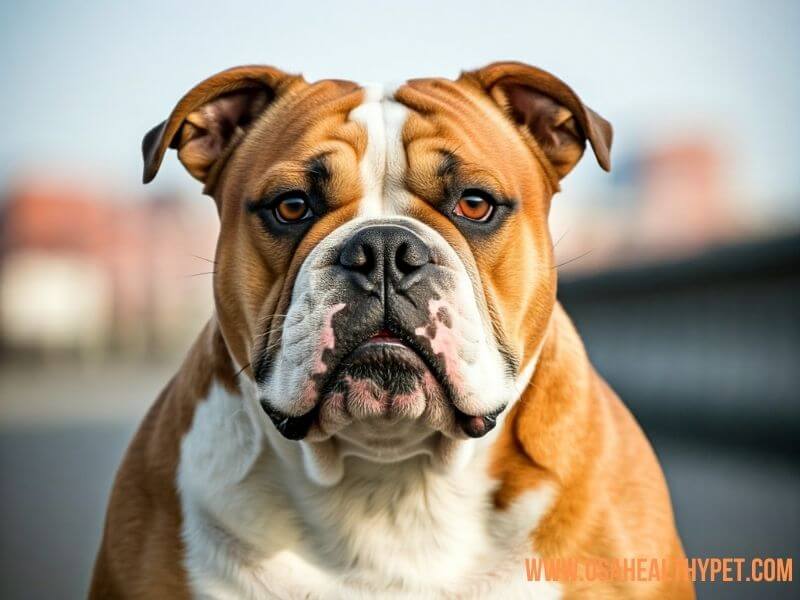 American Bulldog with square shaped head