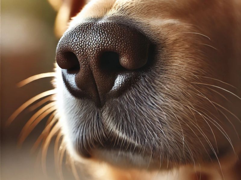 Image showing White line on dog Nose